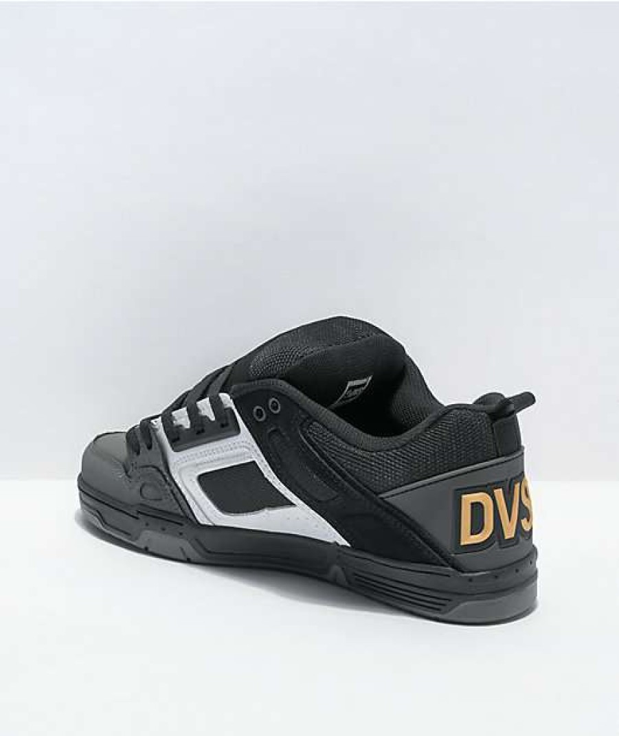 Skate Shoes * | Dvs Comanche Black, White & Charcoal Skate Shoes Outlet