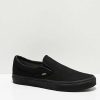 Shoes * | Vans Slip-On Monochromatic Black Skate Shoes Outlet