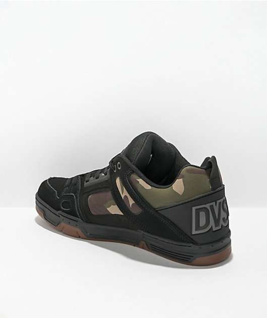 Sneakers * | Dvs Comanche Black & Camo Skate Shoes Outlet