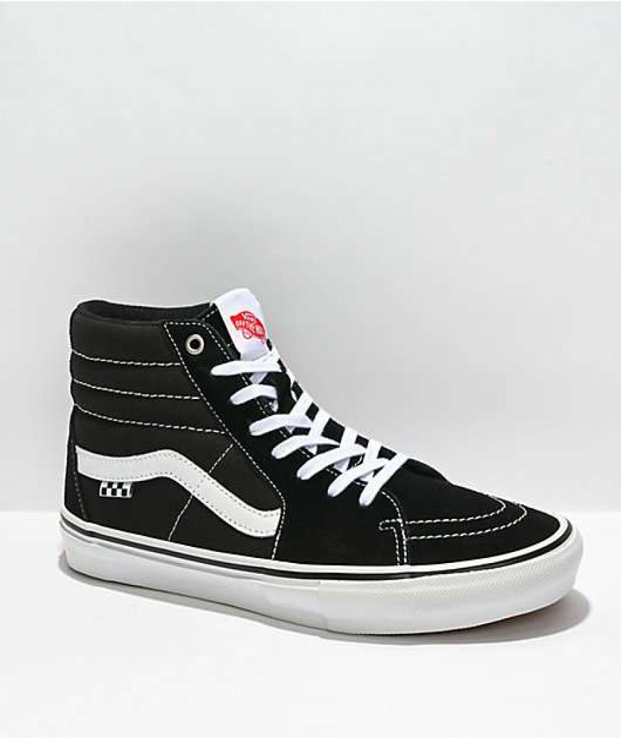 Vans * | Vans Skate Sk8-Hi Popcush Black & White Skate Shoes Promotions