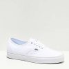 Shoes * | Vans Authentic White Canvas Skate Shoes Outlet