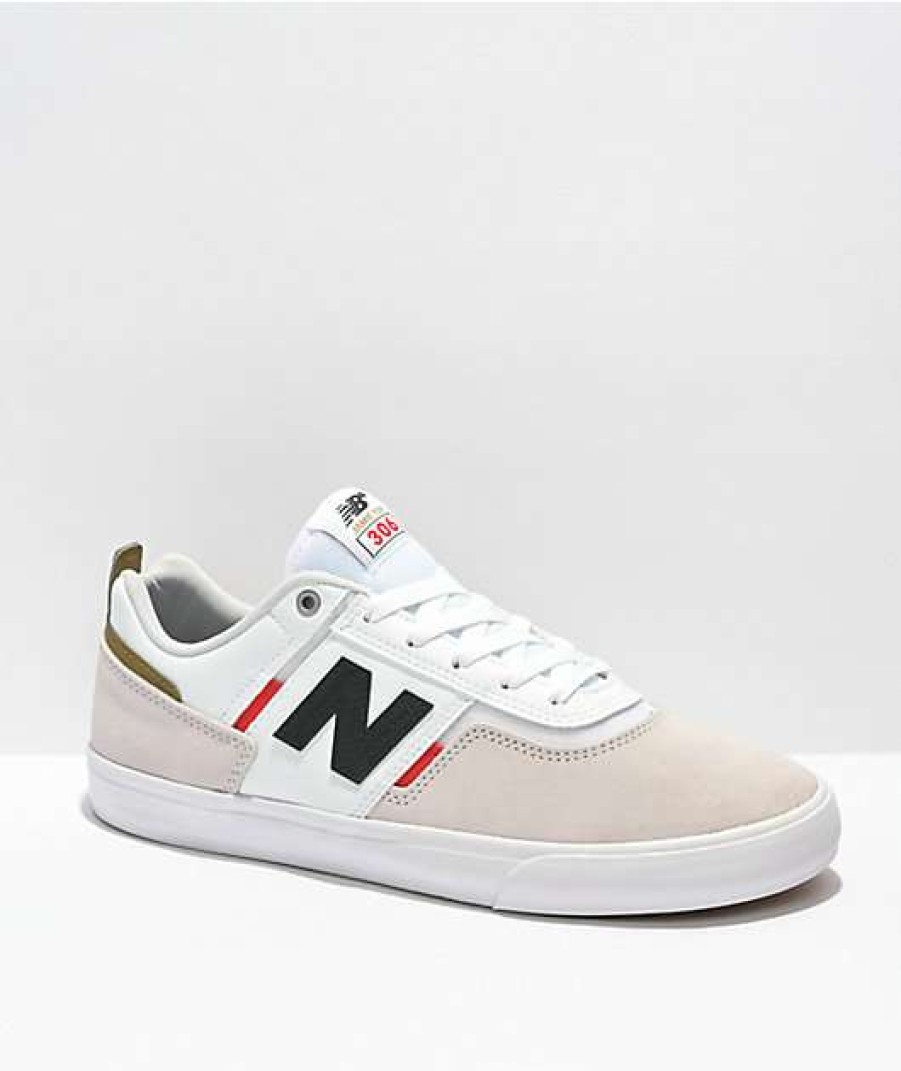 Skate Shoes * | New Balance Numeric 306 Jamie Foy White, Red & Blue Skate Shoes Outlet