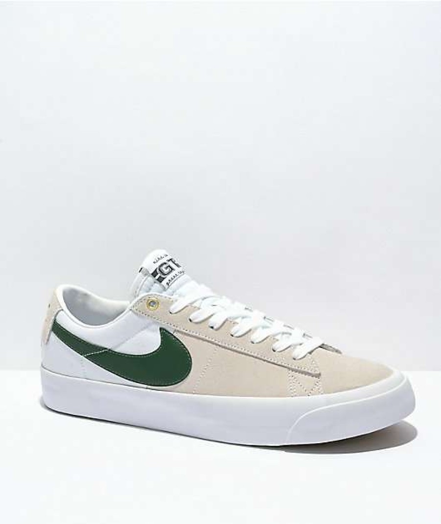 Nike * | Nike Sb Blazer Gt Pro White & Fir Skate Shoes Promotions