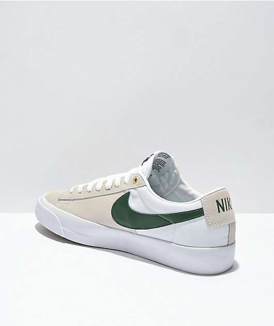 Nike * | Nike Sb Blazer Gt Pro White & Fir Skate Shoes Promotions