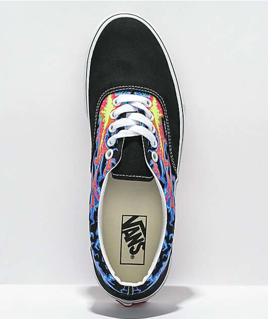 Vans * | Vans Era Electric Flame Black & White Skate Shoes Promotions