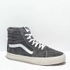 Vans * | Vans Sk8-Hi Pig Suede Rabbit Grey & Snow White Skate Shoes Promotions