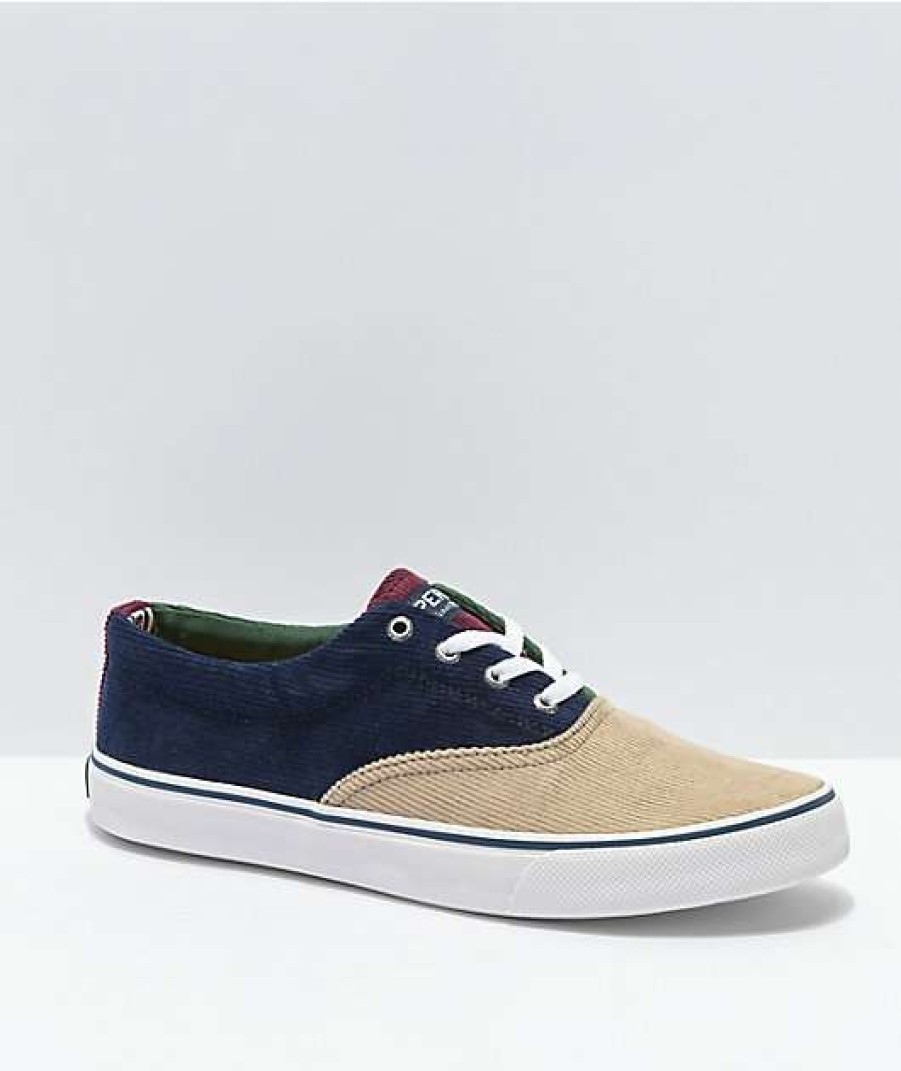 Shoes * | Sperry Striper Ii Cvo Cord Navy & Multicolor Shoes Outlet