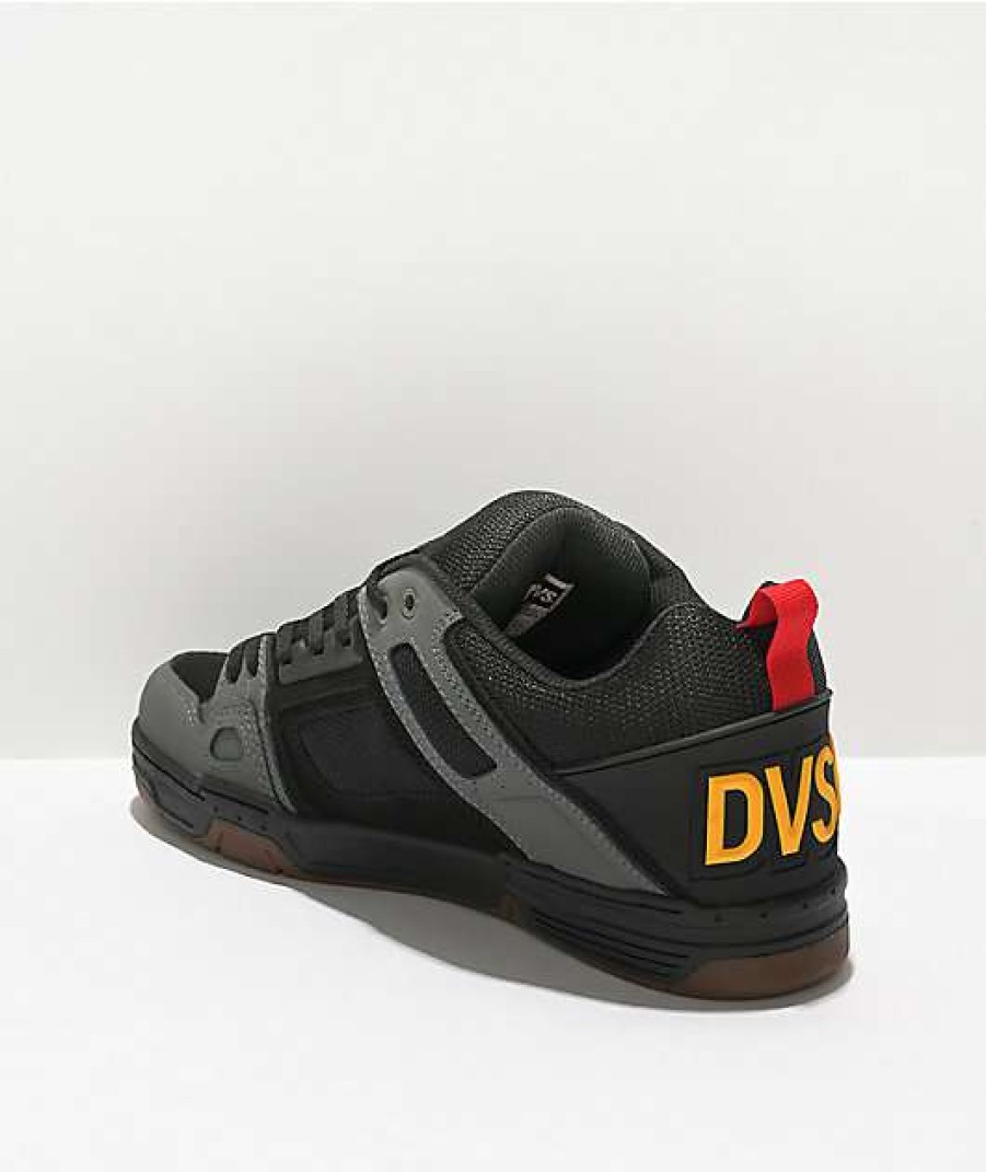 Skate Shoes * | Dvs Comanche Black, Charcoal, & Gum Skate Shoes Outlet