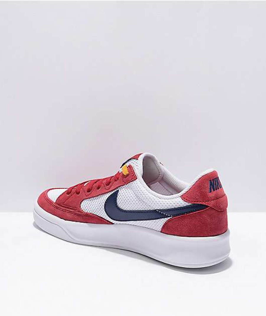 Nike * | Nike Sb Adversary Red & Midnight Navy Skate Shoes Promotions