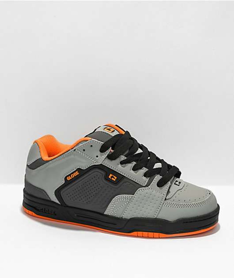 Shoes * | Globe Scribe Black, Grey, & Orange Skate Shoes Outlet