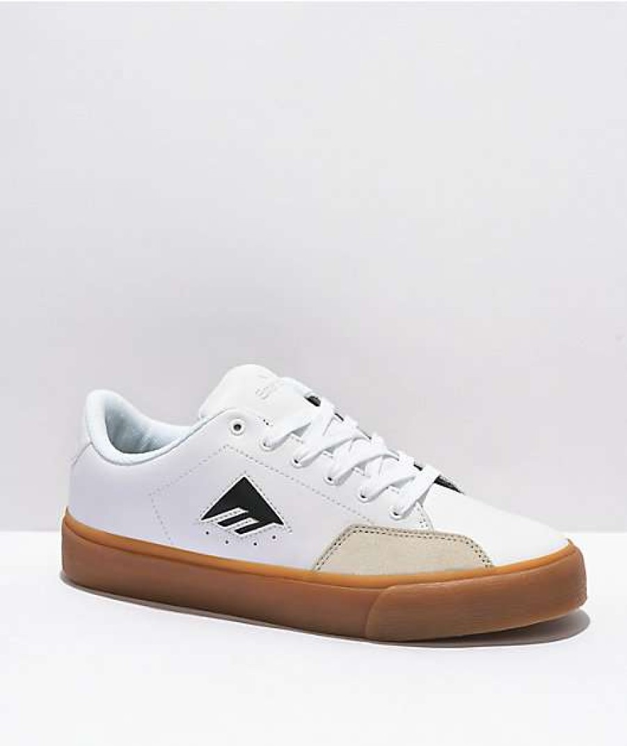 Skate Shoes * | Emerica Temple White & Gum Skate Shoes Outlet