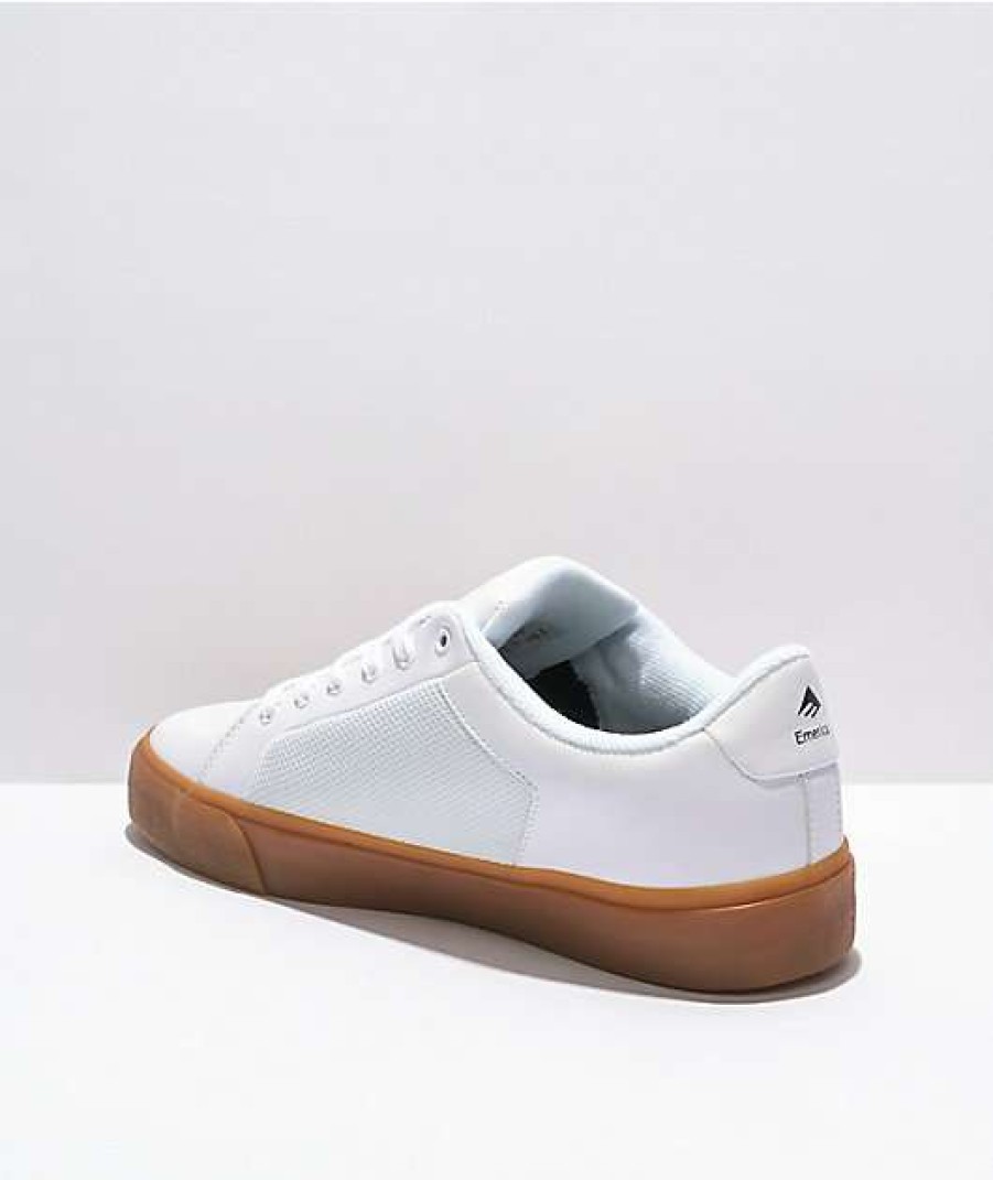 Skate Shoes * | Emerica Temple White & Gum Skate Shoes Outlet