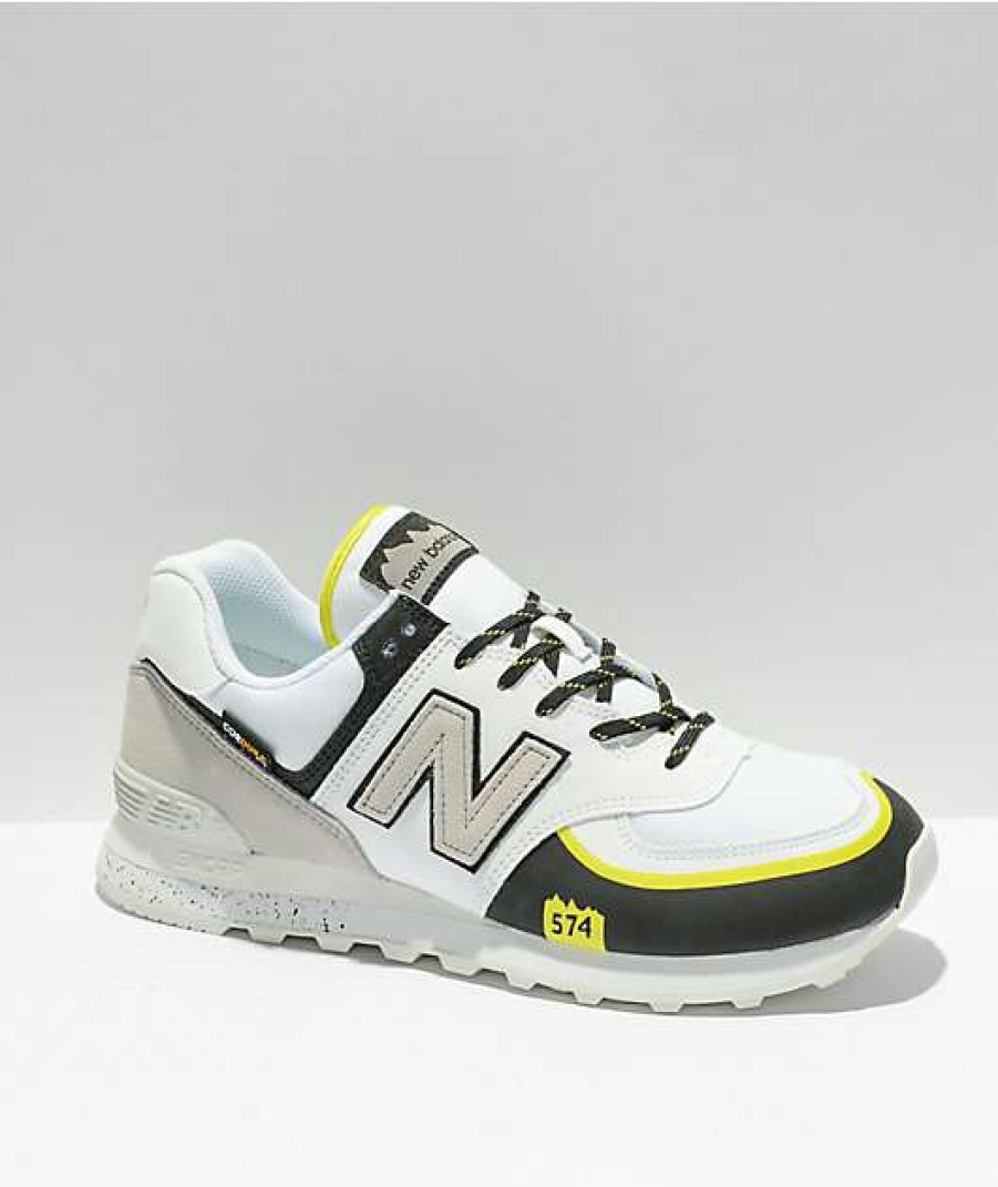 Skate Shoes * | New Balance Lifestyle 574 T White & Black Shoes Outlet