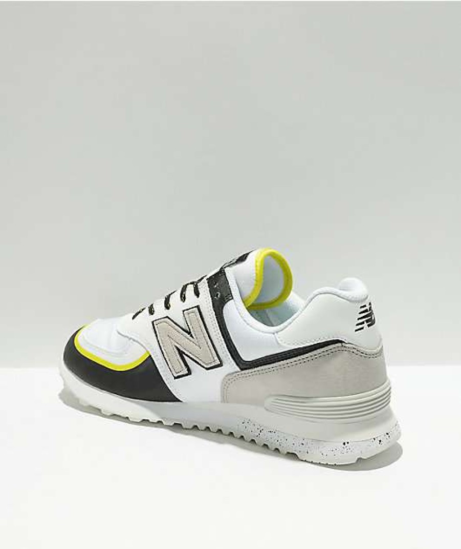 Skate Shoes * | New Balance Lifestyle 574 T White & Black Shoes Outlet