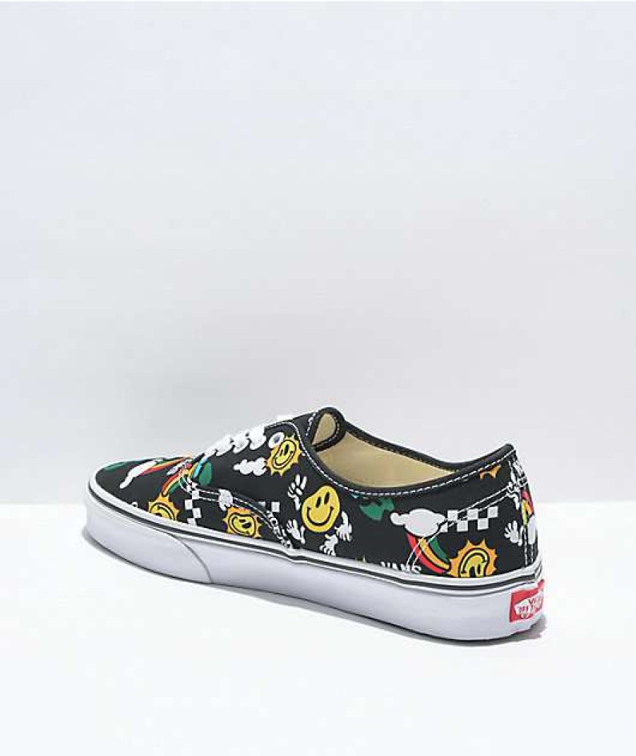 Vans * | Vans Authentic Better Day Black & White Skate Shoes Promotions