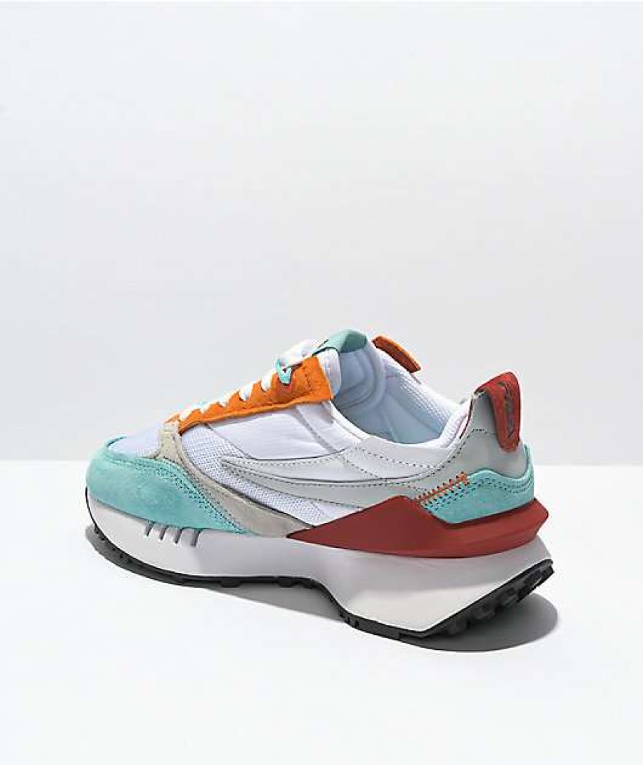 Sneakers * | Fila Renno N Generation White & Lava Shoes Outlet