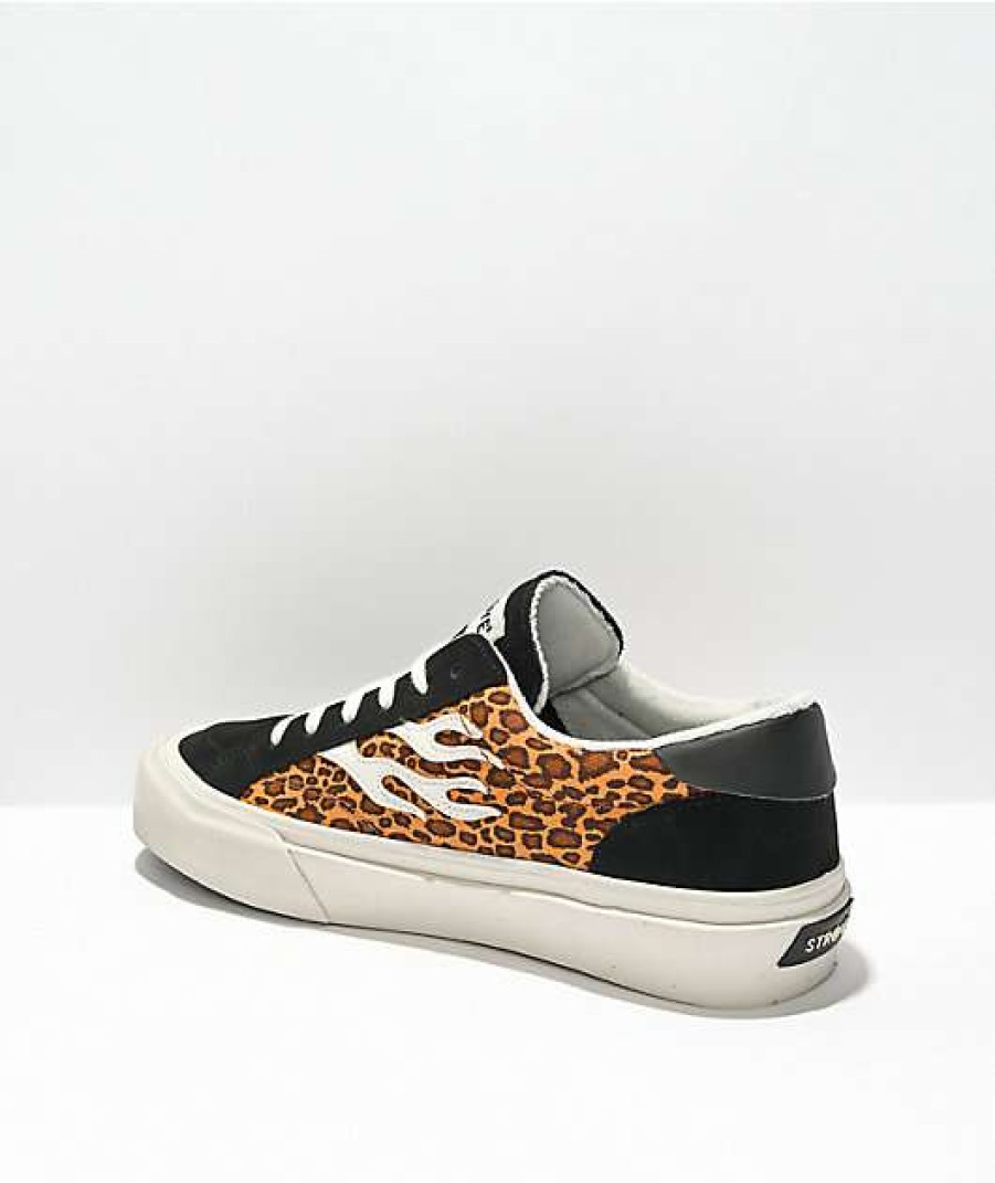 Sneakers * | Straye Logan Cheetah, White, & Black Skate Shoes Outlet