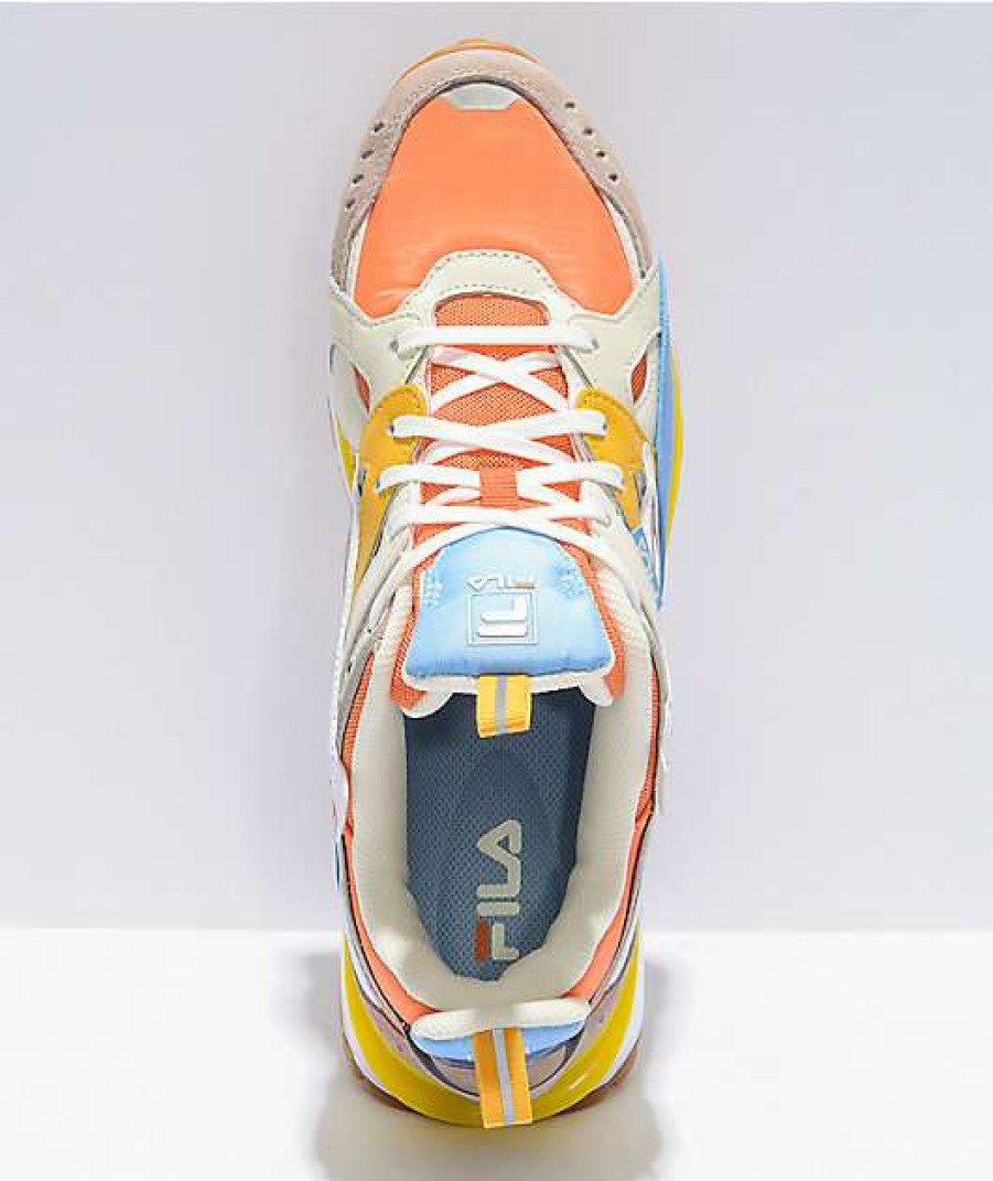 Sneakers * | Fila Sandenal Dusty Orange, Blue & Gold Shoes Outlet