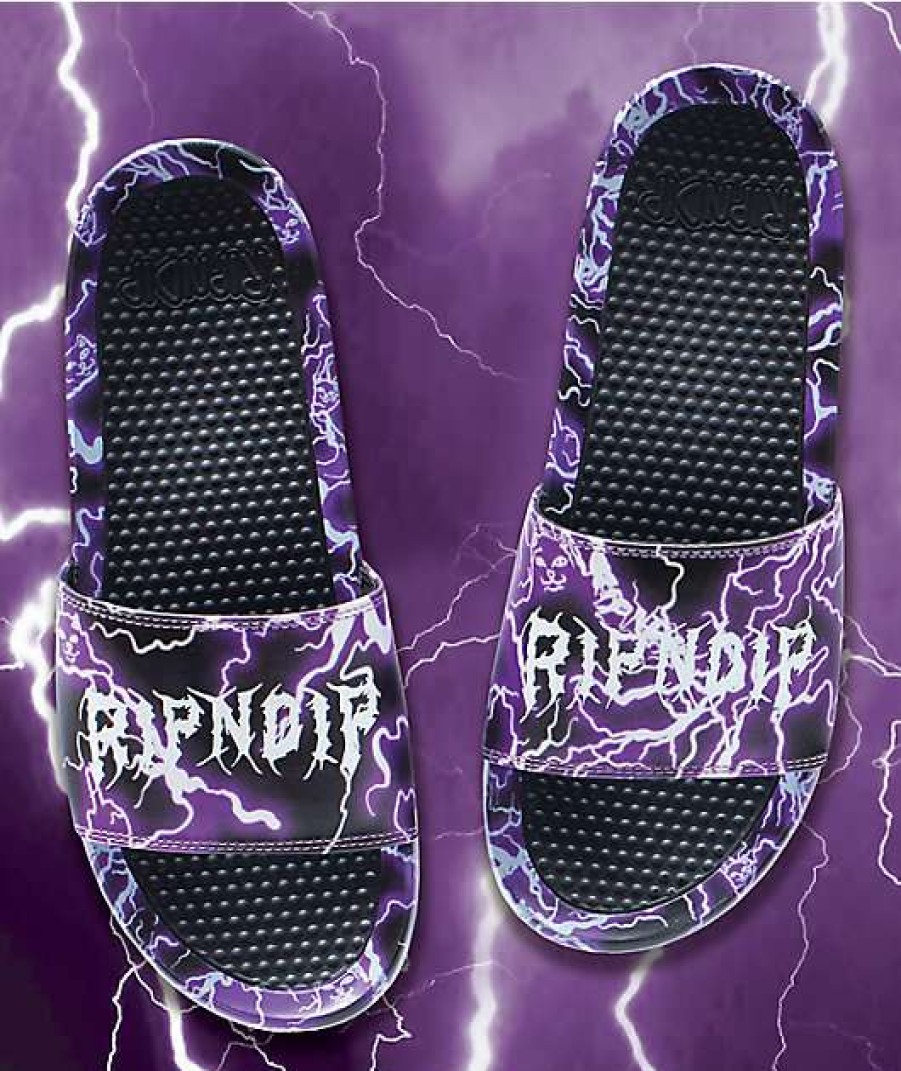 Sandals * | Ripndip Nikola Purple Slide Sandals Outlet