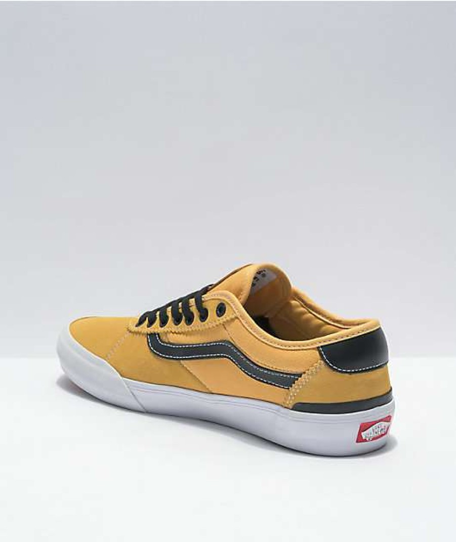 Vans * | Vans Skate Chima Gold & Black Skate Shoes Promotions