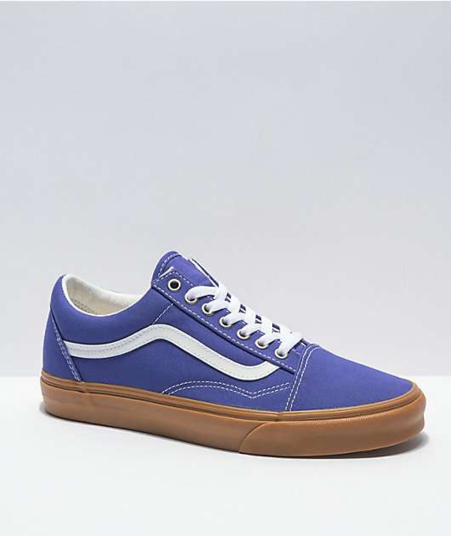 Vans * | Vans Old Skool Spectrum Blue, White, & Gum Skate Shoes Promotions