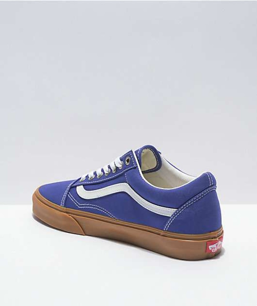 Vans * | Vans Old Skool Spectrum Blue, White, & Gum Skate Shoes Promotions