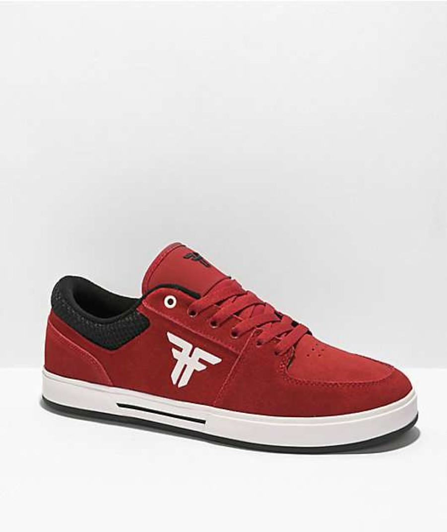 Sneakers * | Fallen Patriot Oxblood, White, & Black Skate Shoes Outlet