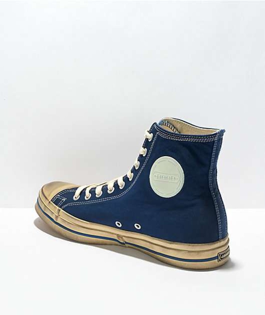 Sneakers * | Mitchell & Ness X Hood 1955 Conference Navy & White High Top Shoes Outlet