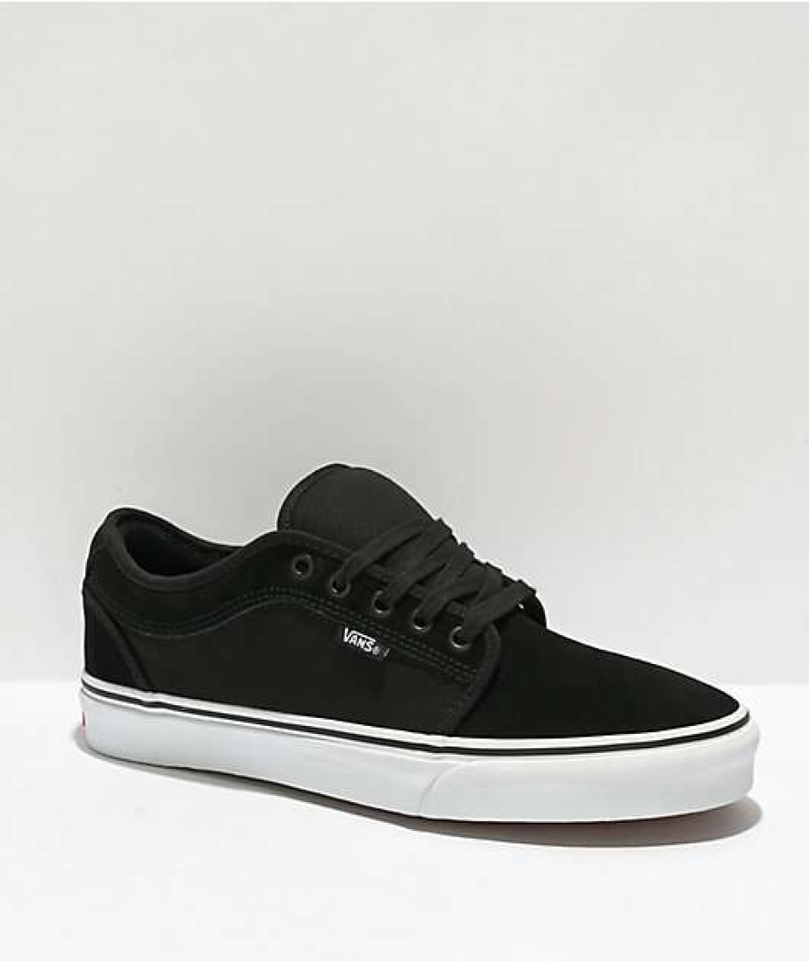 Vans * | Vans Chukka Low Black & White Suede Skate Shoes Promotions