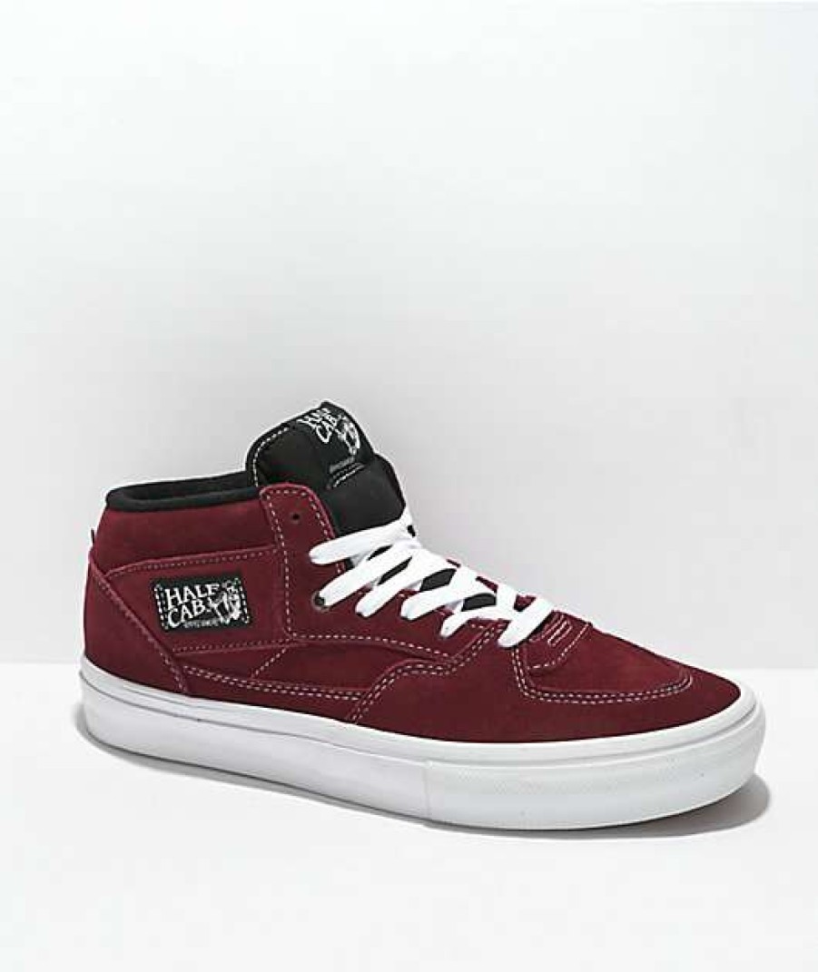 Vans * | Vans Skate Half Cab Port Royale Maroon Skate Shoes Promotions