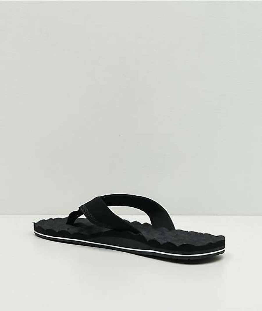 Sandals * | Volcom Recliner Black & White Sandals Outlet