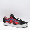 Vans * | Vans X Krooked Skate Old Skool Black & Red Skate Shoes Promotions