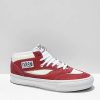 Vans * | Vans Skate Half Cab 92 Sport Leather Red & White Skate Shoes Promotions