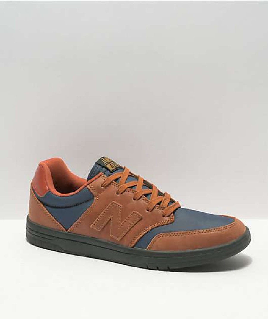 Skate Shoes * | New Balance Numeric 425 Brown & Navy Skate Shoes Outlet