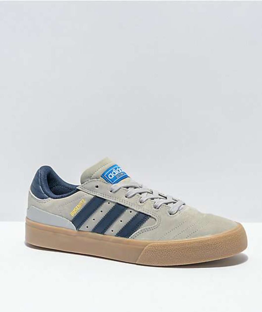 Shoes * | Adidas Busenitz Vulc Ii Grey, Navy & Gum Shoes Promotions