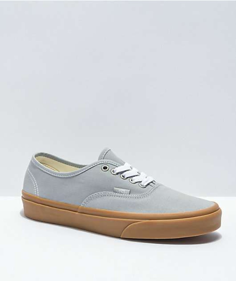 Vans * | Vans Authentic High Rise Grey, White, & Gum Skate Shoes Promotions