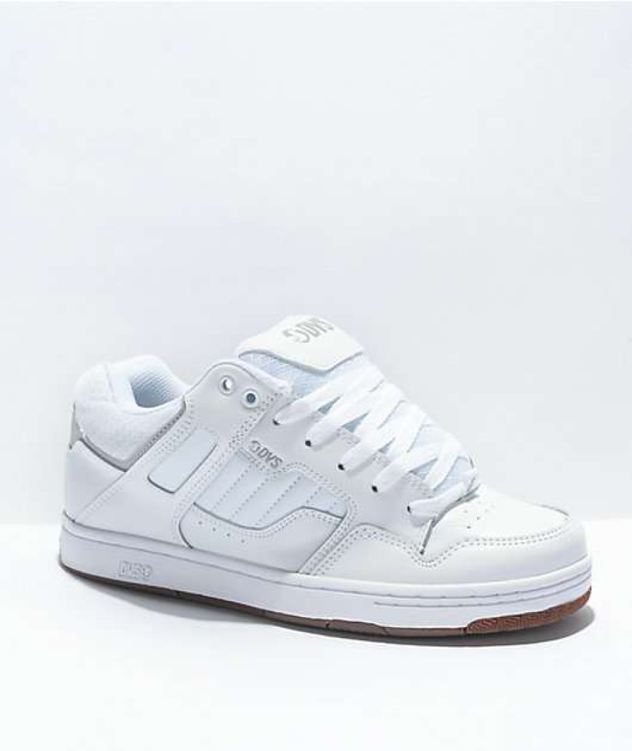 Shoes * | Dvs Enduro 125 White & Gum Skate Shoes Outlet