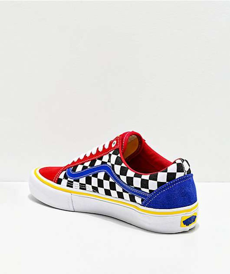 Vans * | Vans Skate Old Skool Brighton Red, Blue & White Skate Shoes Promotions