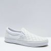 Vans * | Vans Slip-On Skate White & Reflective Checkerboard Skate Shoes Promotions