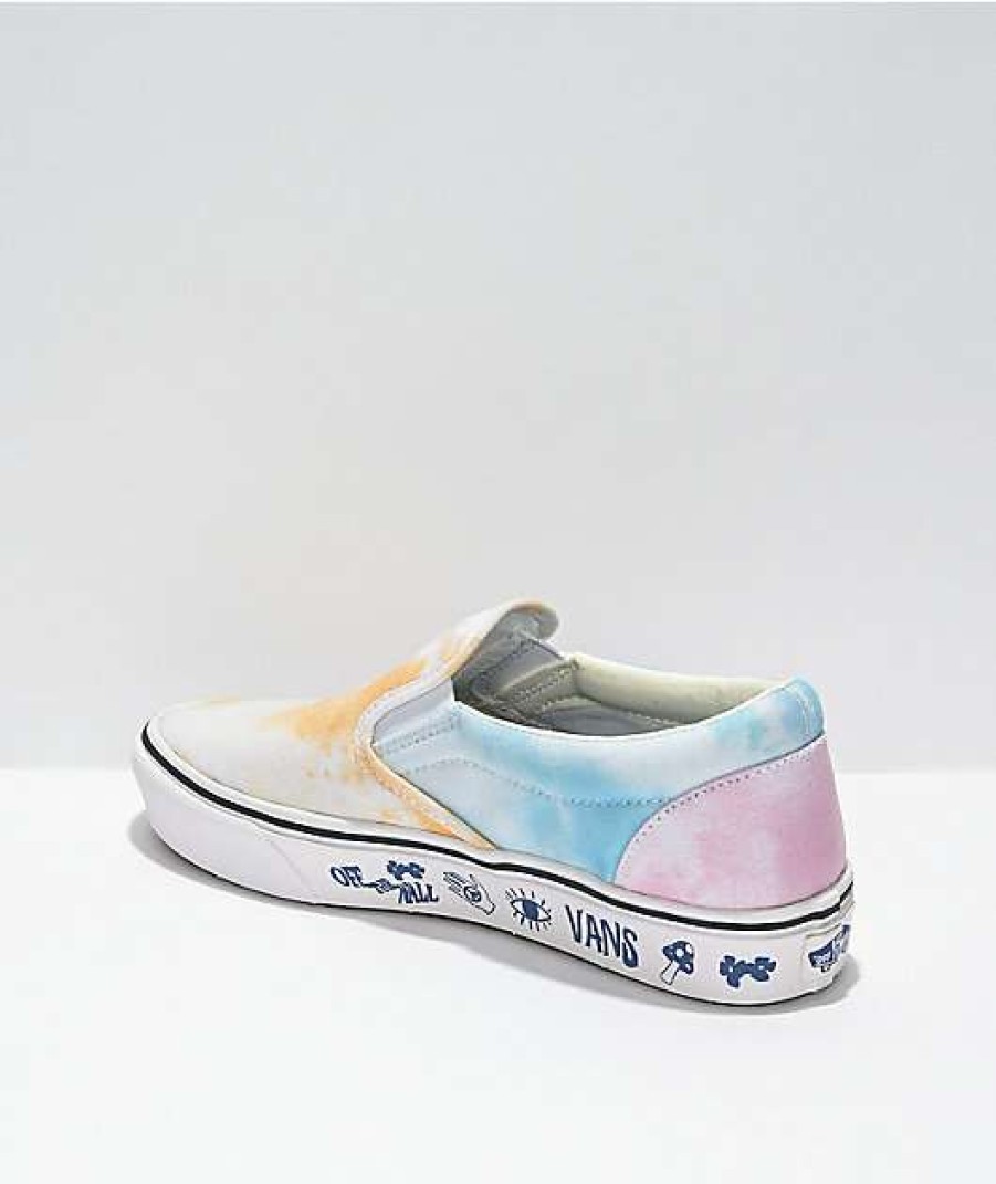 Vans * | Vans Comfycush Slip-On Pastel Tie Dye Shoes Promotions