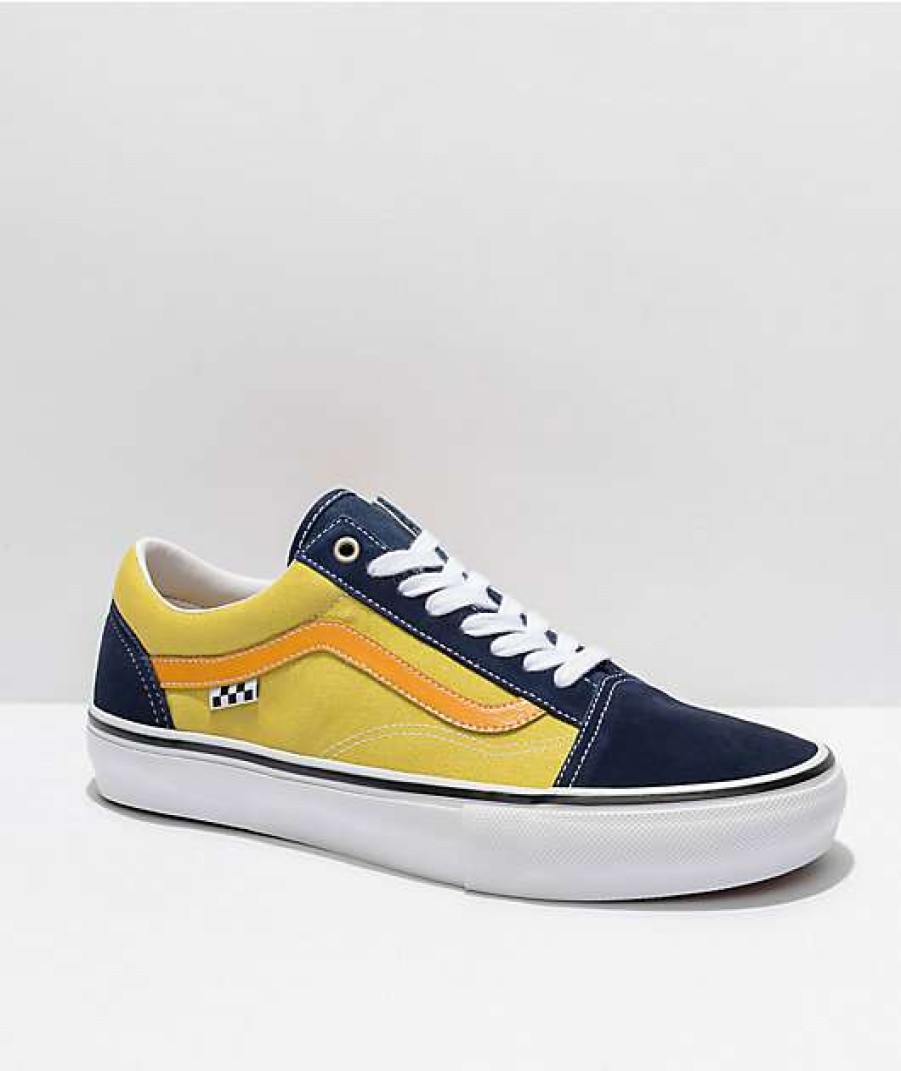 Vans * | Vans Skate Old Skool Navy & Gold Skate Shoes Promotions