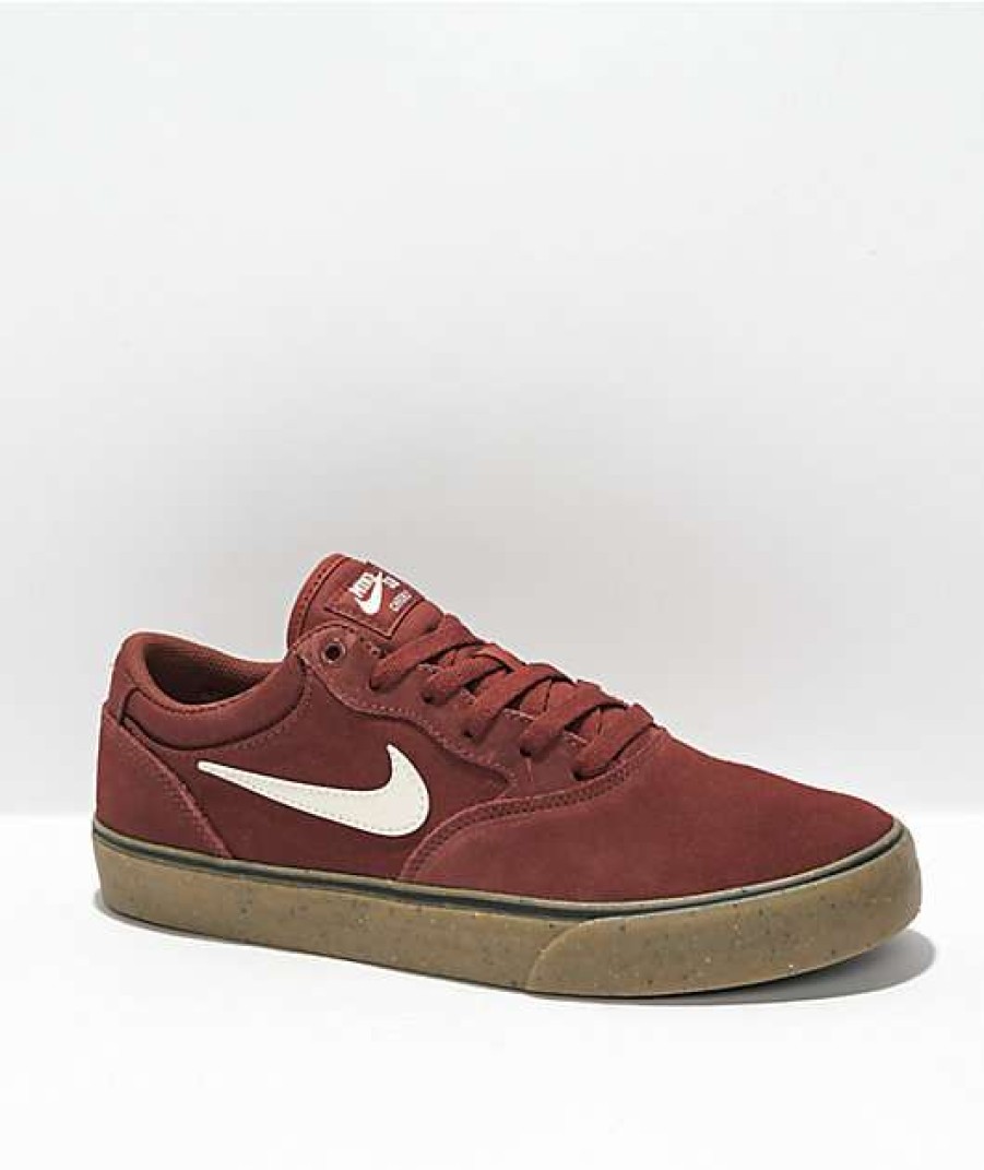 Nike * | Nike Sb Chron 2 Red, White & Gum Skate Shoes Promotions