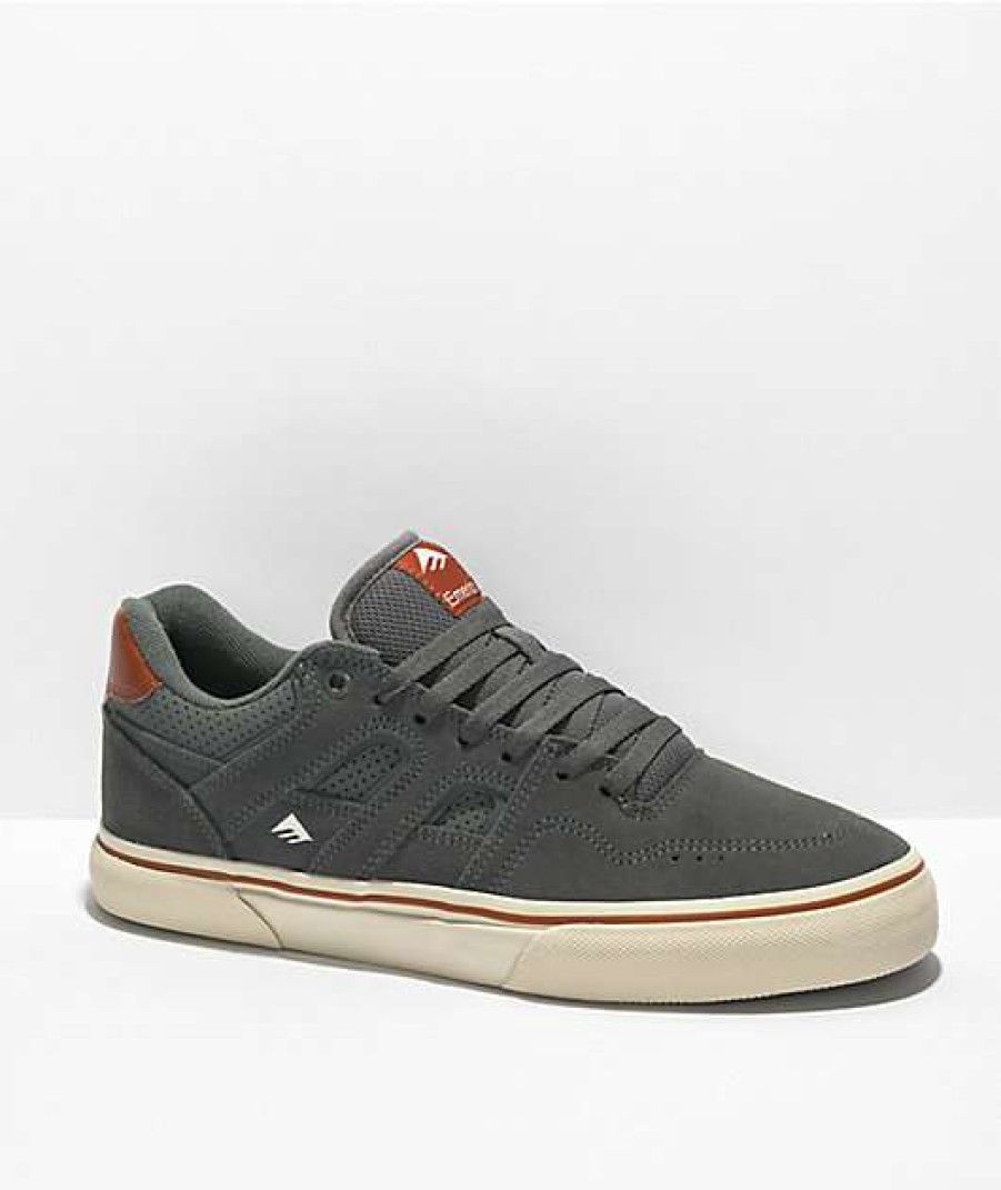 Sneakers * | Emerica Tilt G6 Grey & Tan Skate Shoes Outlet