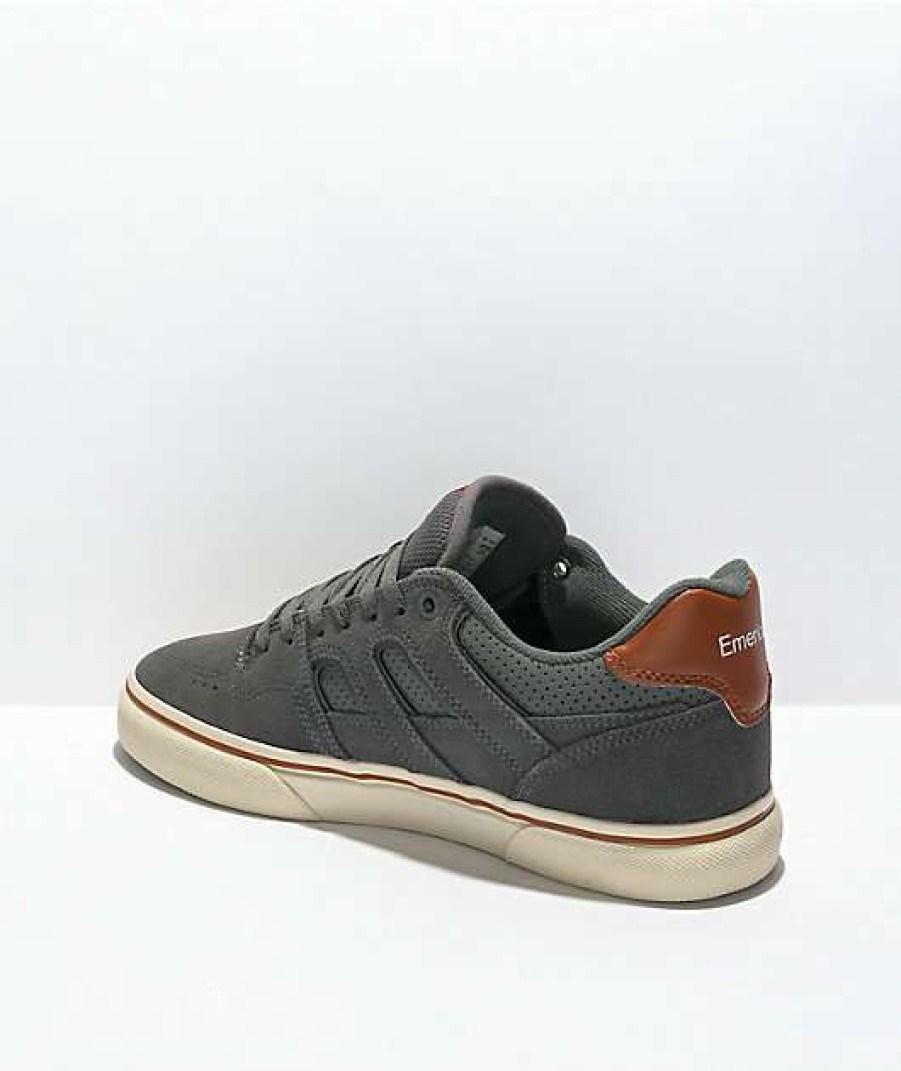 Sneakers * | Emerica Tilt G6 Grey & Tan Skate Shoes Outlet