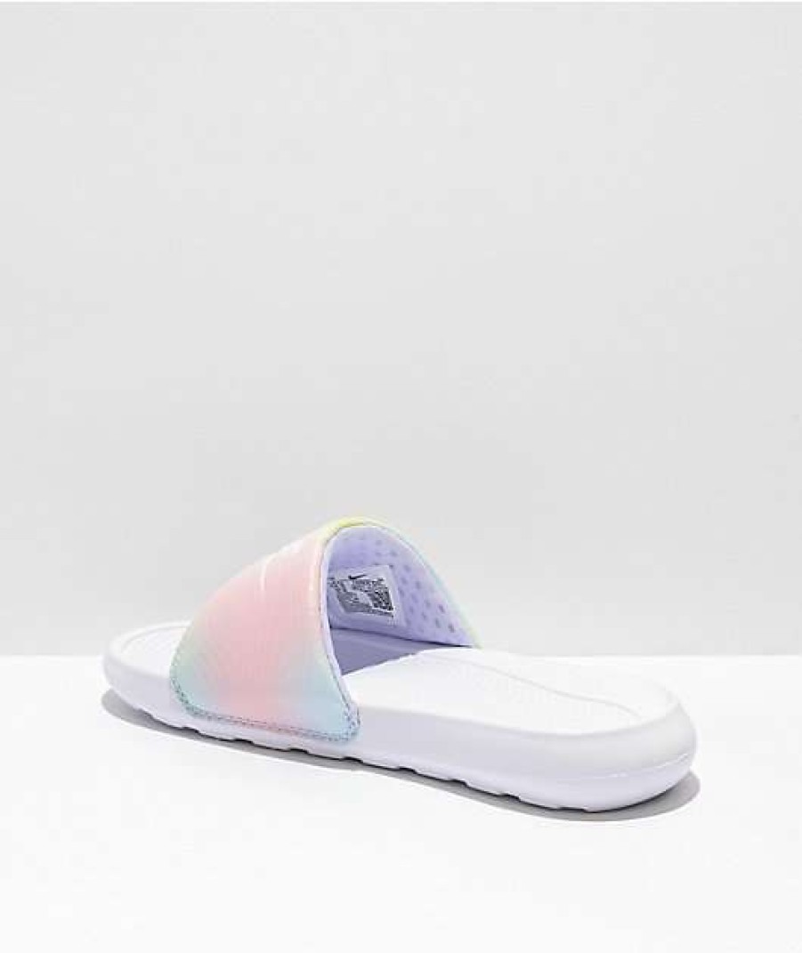 Nike * | Nike Victori One Violet & White Slide Sandals Promotions