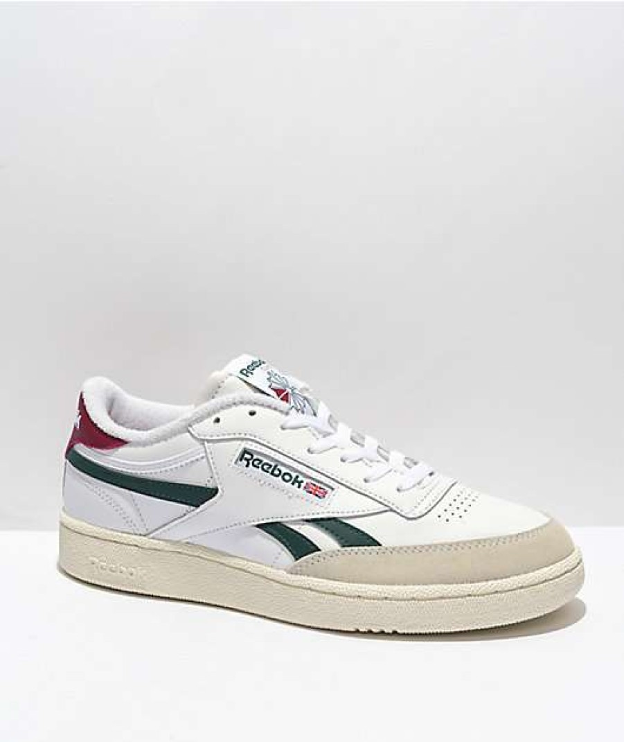 Shoes * | Reebok Club C Revenge Twisted Varsity White & Green Shoes Outlet