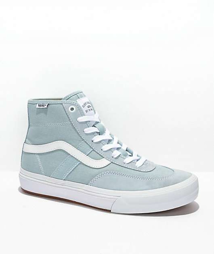 Vans * | Vans Crockett High Winter Sky & White Skate Shoes Promotions