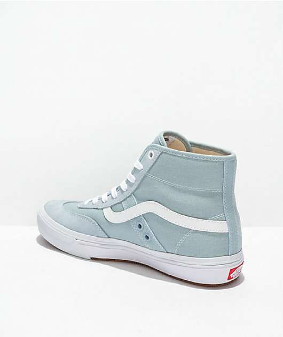 Vans * | Vans Crockett High Winter Sky & White Skate Shoes Promotions