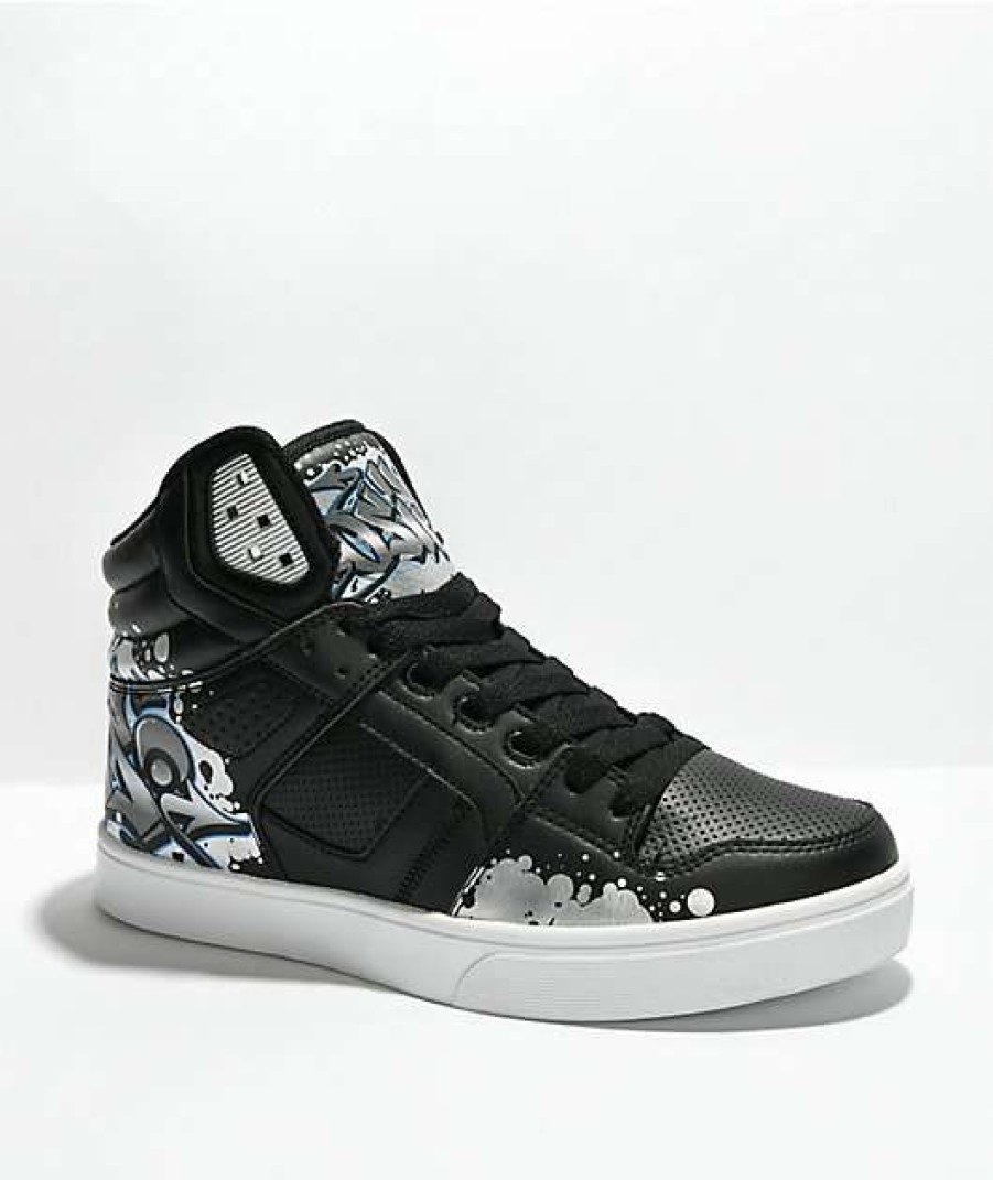 Sneakers * | Osiris Clone Sweyda Black, White, & Blue Skate Shoes Outlet