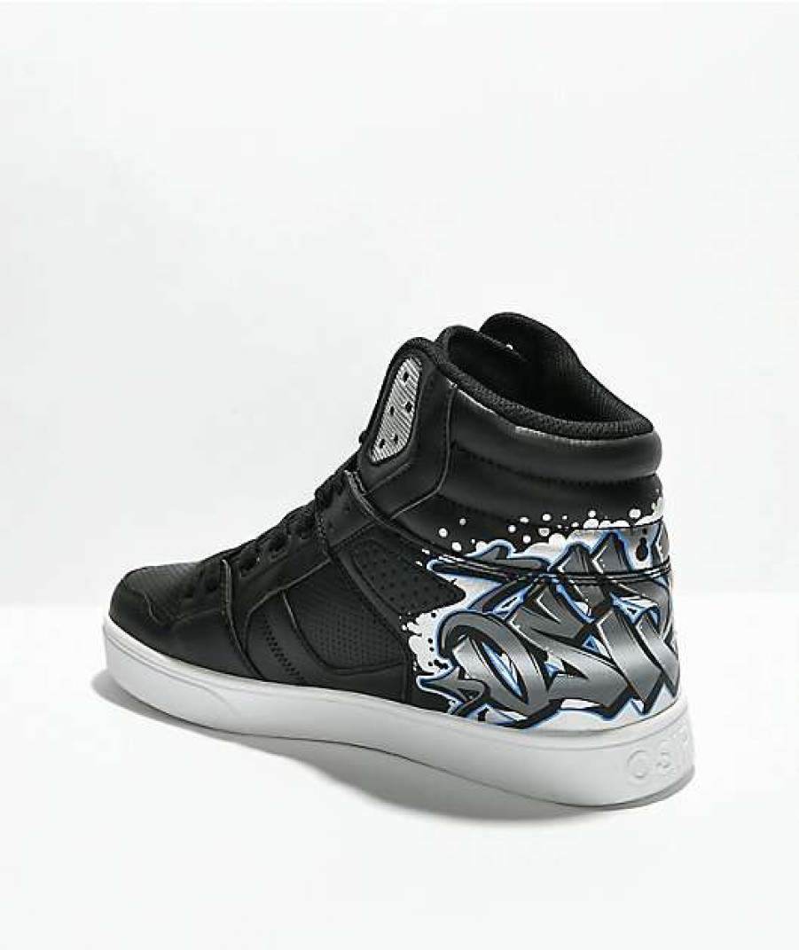 Sneakers * | Osiris Clone Sweyda Black, White, & Blue Skate Shoes Outlet